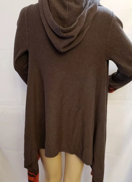 MAX STUDIO BOHO FALL WOMAN HOODED PONCHO SWEATER C - Picture 5 of 5